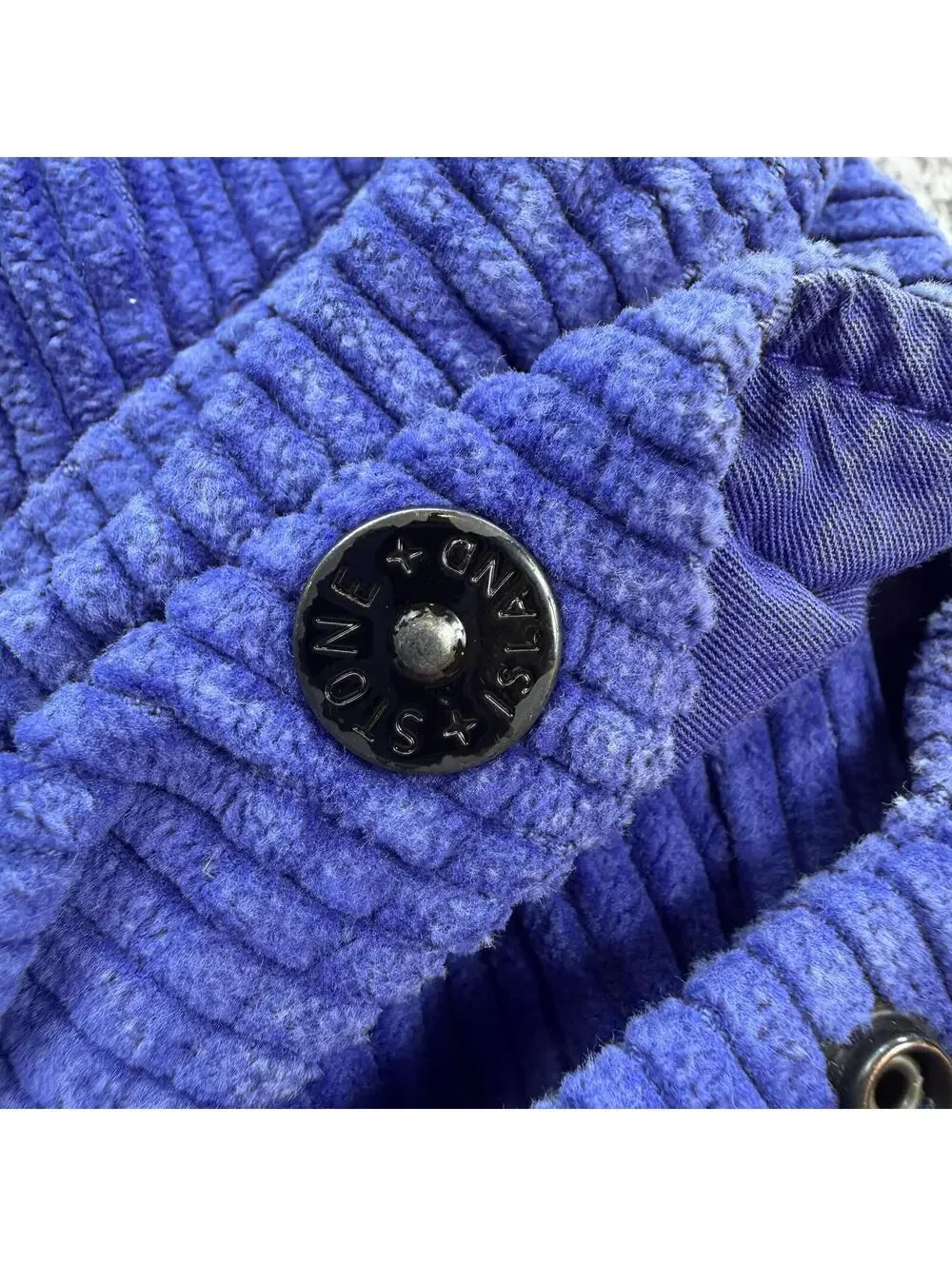 Stone Island Blue Corduroy Cargo Pants W38 Drawstring Wide Wale Made In Romania